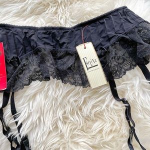 COPY - Felina black lace Caress Too Garterbelt